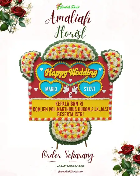 Papan Bunga Pernikahan Plombokan